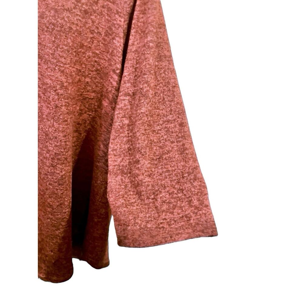 Perch by Blu Pepper Brick Orange Bow Tie Back Soft 3/4 Sleeve Sweater | Size 3XL - Picture 9 of 12